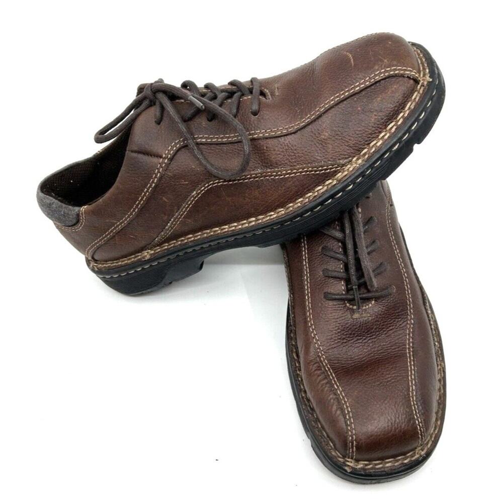 GBX Presley Dress Shoes Men's Brown Leather Casual Sz 8.5D Lace Up Comfortable